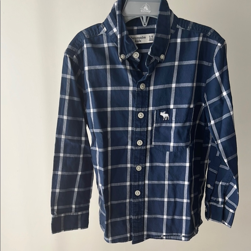 Abercrombie Kids Blue and White Button Down Shirt